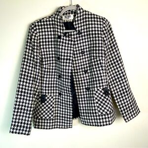 Vintage Bill Blass Houndstooth Jacket, Size 6 – Classic and Chic